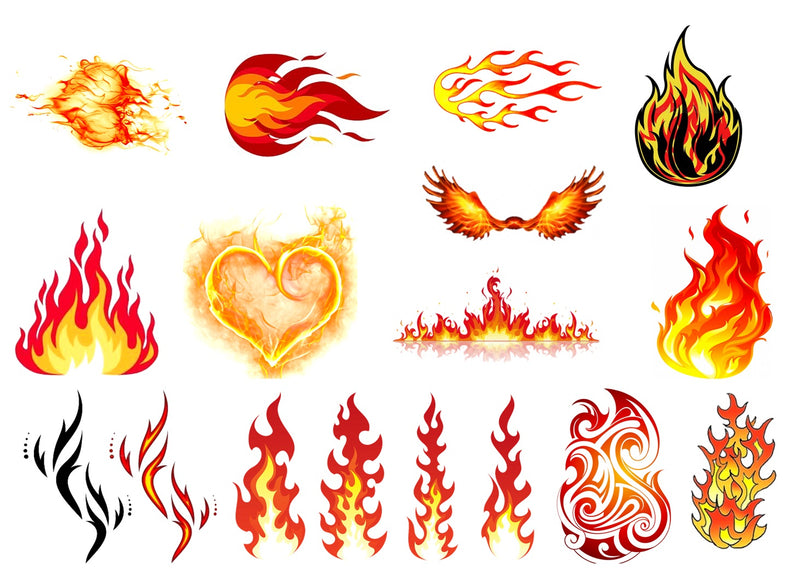 Winged Angel Heart Temporary Tattoos