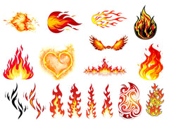 Winged Angel Heart Temporary Tattoos