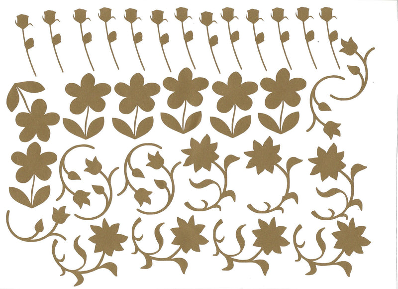 Flower Vinyl Stickers ( Multiple colours to choose from )