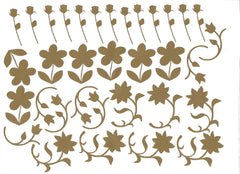 Flower Vinyl Stickers ( Multiple colours to choose from )