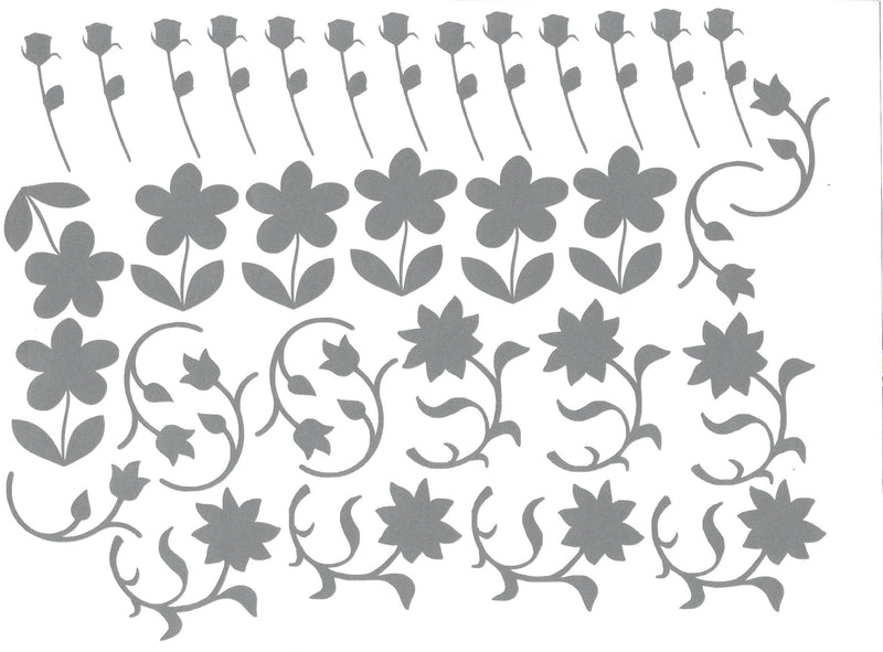 Flower Vinyl Stickers ( Multiple colours to choose from )