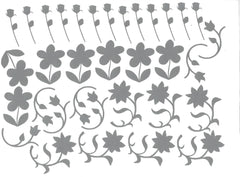 Flower Vinyl Stickers ( Multiple colours to choose from )