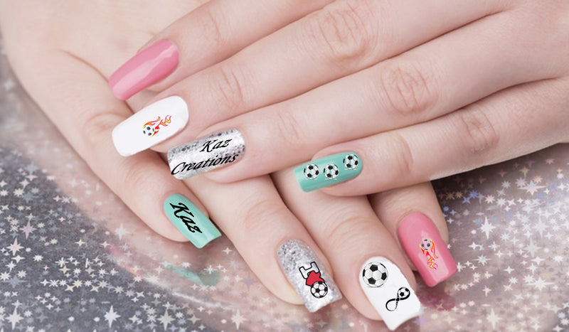 Football Nail Art Decal c1