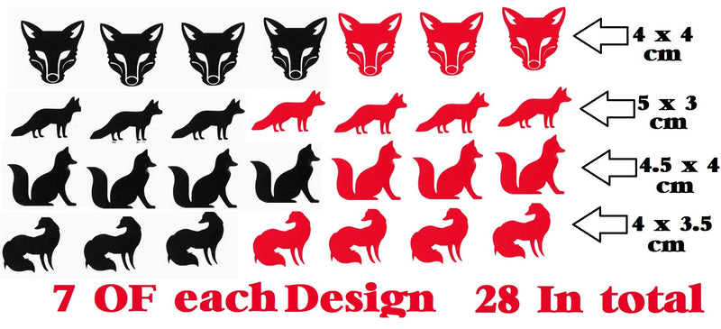 Fox Vinyl Stickers ( Multiple colours to choose from )