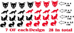 Fox Vinyl Stickers ( Multiple colours to choose from )