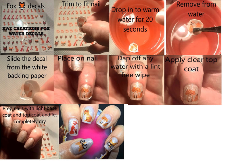 Fox Nail Art Decals