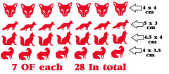 Fox Vinyl Stickers ( Multiple colours to choose from )