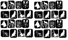 32  German Shepherd Alsatian Tattoo Stencils