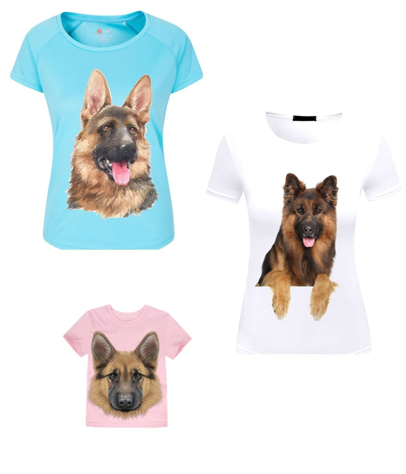 German Shepherd Alsatian Dog  Iron On Transfers