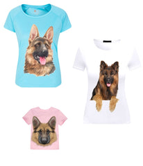 German Shepherd Alsatian Dog  Iron On Transfers