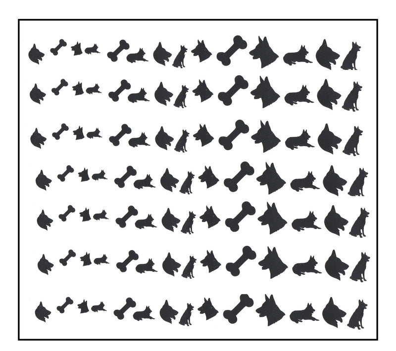 German Shepherd Alsatian  Nail Stickers