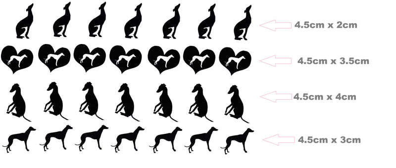 Greyhound Dog  Vinyl Stickers ( Multiple colours to choose from )