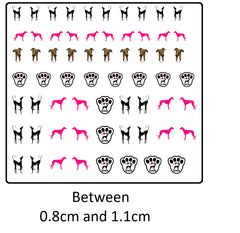 Greyhound Dog Nail Art Decal