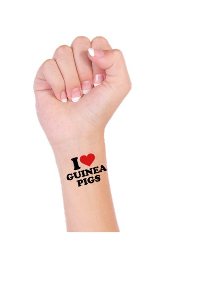 Guinea Pig Temporary Tattoos