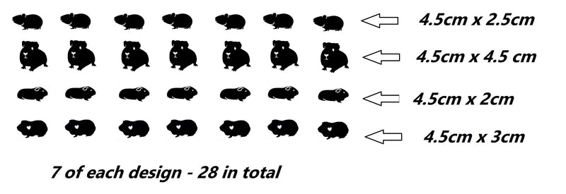 Guinea Pig Vinyl Stickers ( Multiple colours to choose from )
