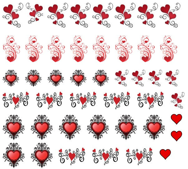 Valentines Love Nail Art code 2