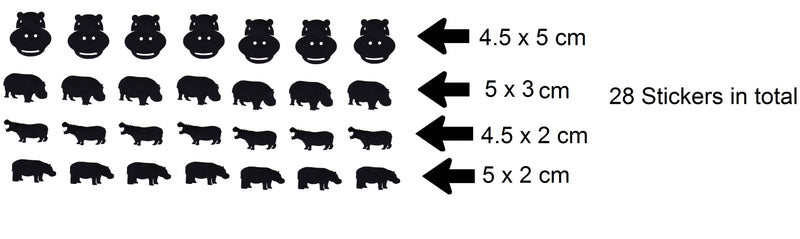Hippo Vinyl Stickers ( Multiple colours to choose from )