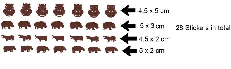 Hippo Vinyl Stickers ( Multiple colours to choose from )