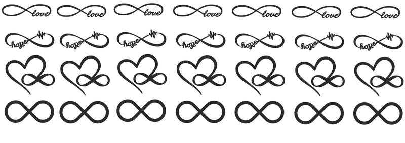 Infinity  Vinyl Stickers ( Multiple colours to choose from )