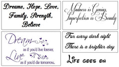 Inspirational Quotes Temporary Tattoos
