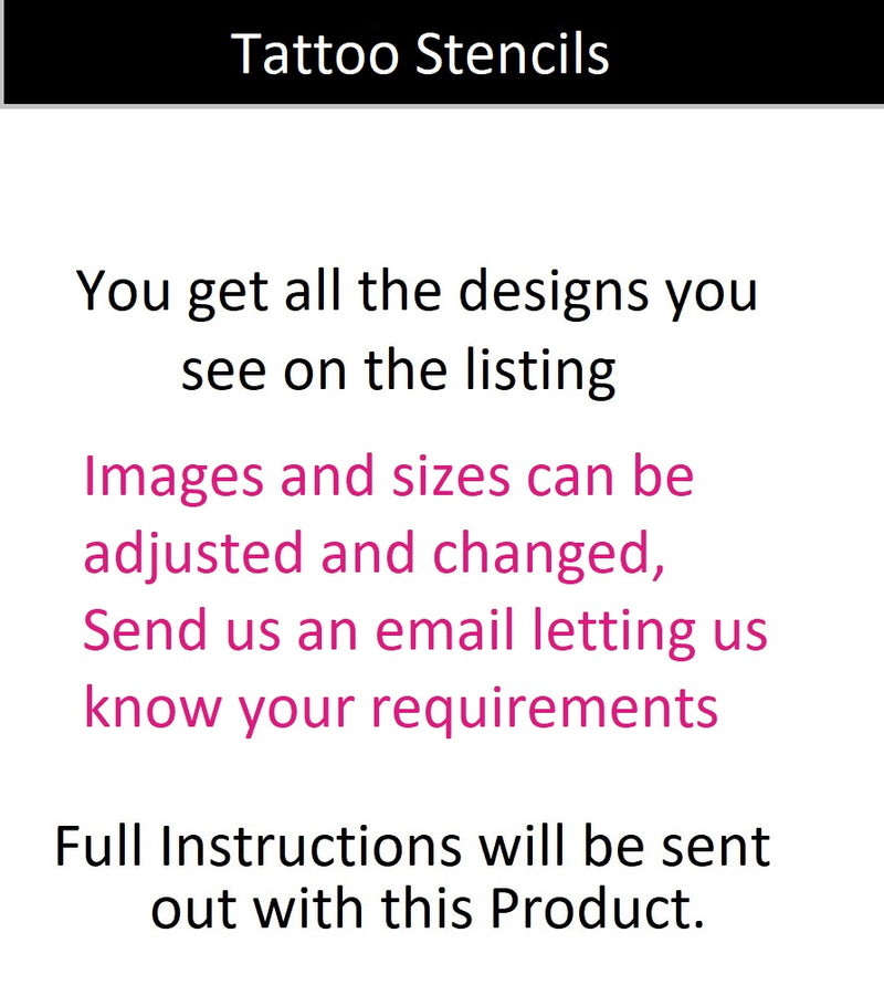 NHS Support Tattoo Stencils