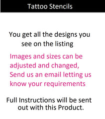 NHS Support Tattoo Stencils