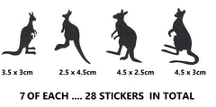 Kangaroo Vinyl Stickers ( Multiple colours to choose from )