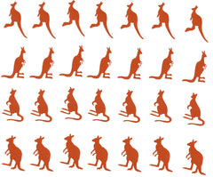Kangaroo Vinyl Stickers ( Multiple colours to choose from )
