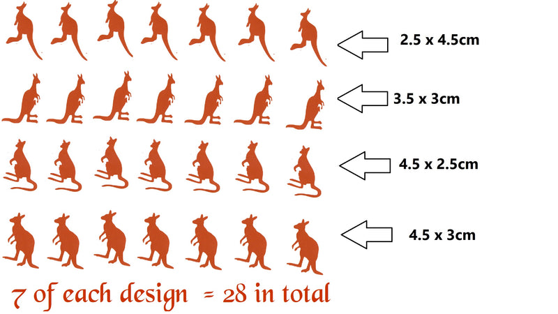 Kangaroo Vinyl Stickers ( Multiple colours to choose from )