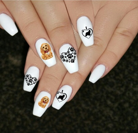 Labrador Dog Nail Art