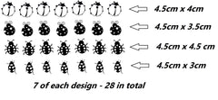 Ladybird Ladybug Vinyl Stickers ( Multiple colours to choose from )