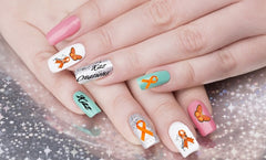 Leukemia Awareness Nail Art