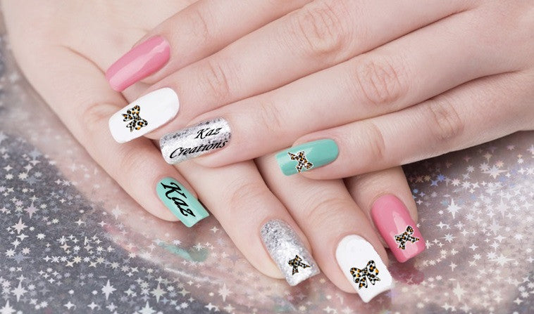 Leopard Bow Code 1 Nail Art