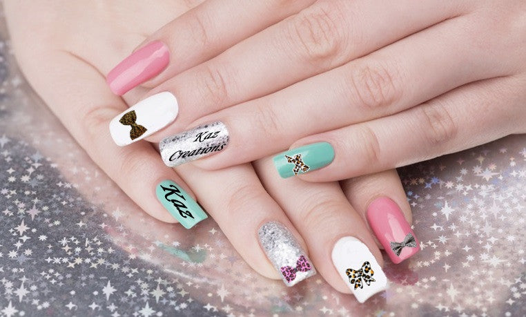 Leopard Bow Code 2 Nail Art