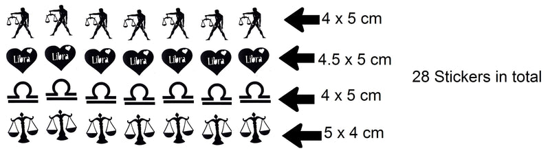 Libra Vinyl Stickers ( Multiple colours to choose from )