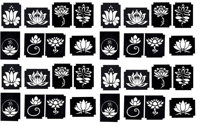 32  Flower Tattoo Stencils c1