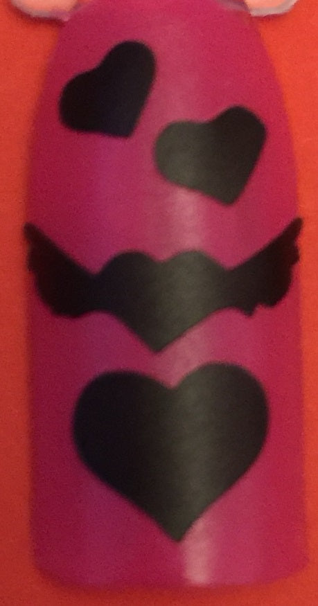 Love is in the air Hearts Cupid Valentines Nail Stickers