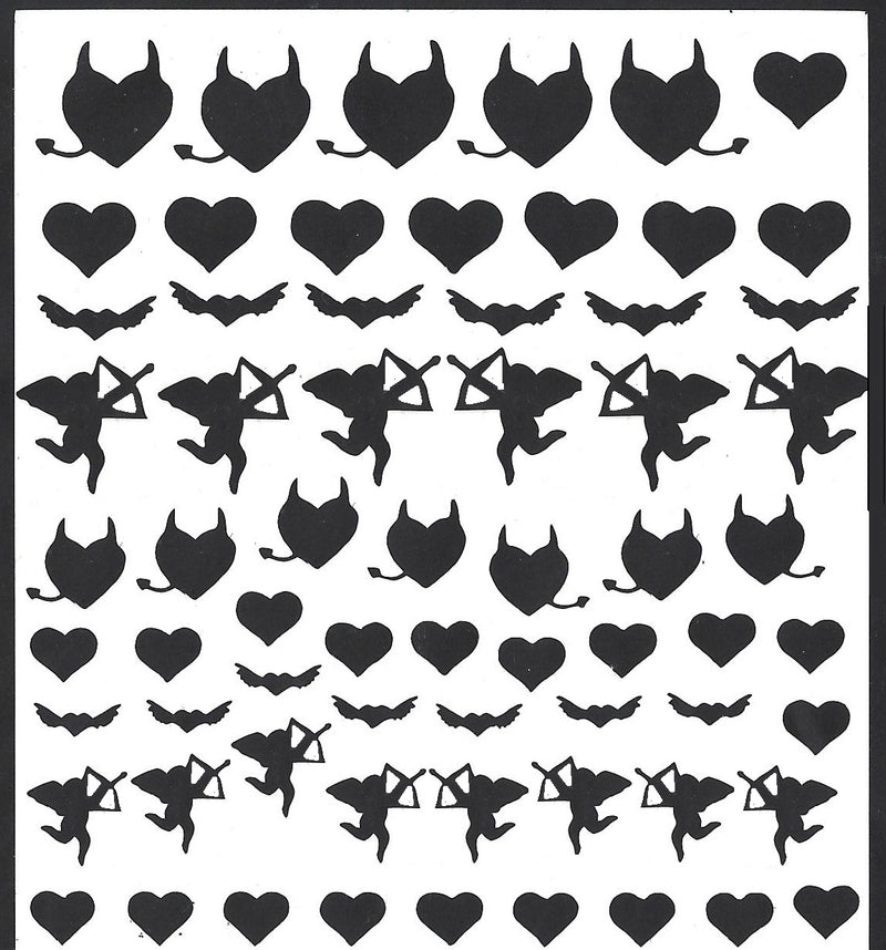 Love is in the air Hearts Cupid Valentines Nail Stickers