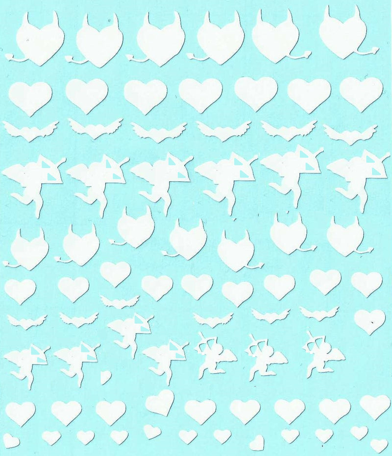 Love is in the air Hearts Cupid Valentines Nail Stickers