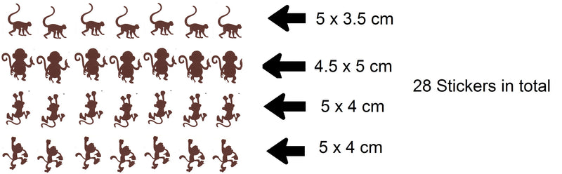 Monkey Vinyl Stickers ( Multiple colours to choose from )