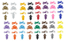 Motorbike  Vinyl Stickers ( Multiple colours to choose from )
