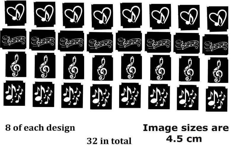 Musical Notes Tattoo Stencils