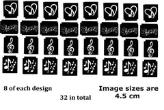 Musical Notes Tattoo Stencils