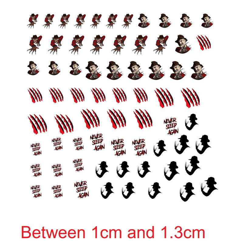 Nightmare on Elm Street Nail Art Decals