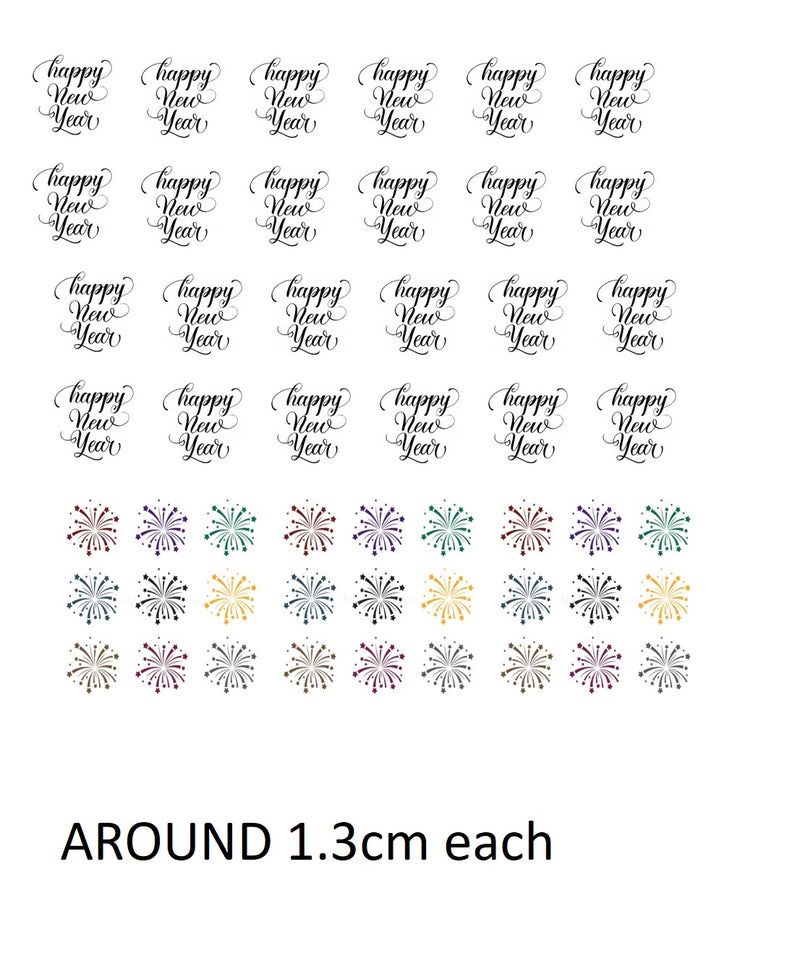 New Years Nail Art Decals