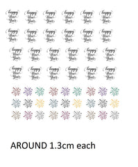 New Years Nail Art Decals