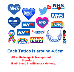 NHS Support Temporary Tattoos