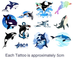 Orca Killer Whale  Temporary Tattoos