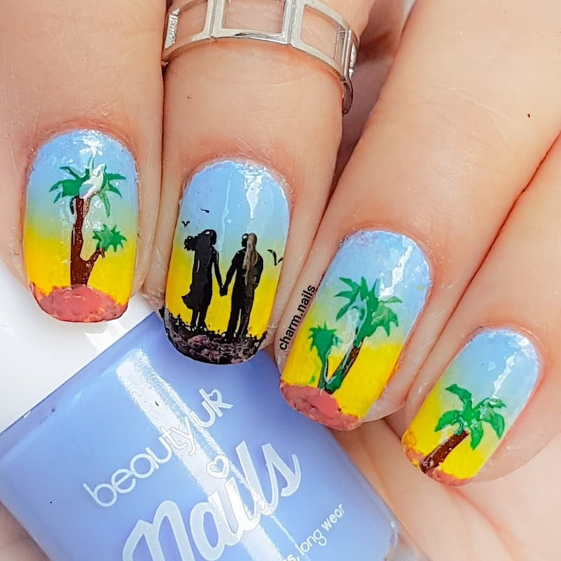 44 Nail Stencils  - Palm Tree