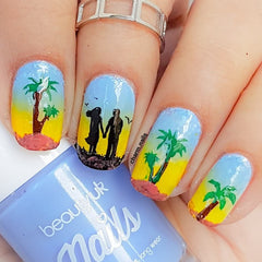 44 Nail Stencils  - Palm Tree